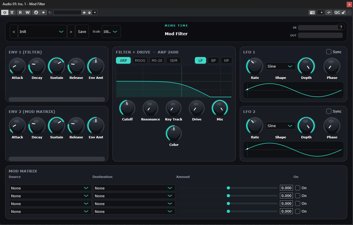 Mod Filter plugin interface